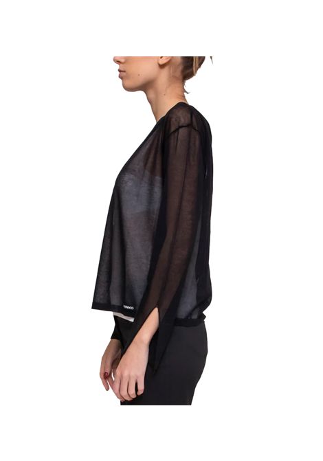 Maglia Pinko donna Martin 105153 A2LS Nera cotone girocollo rotondo elastico PINKO | Maglie | 105153 A2LSZZ2